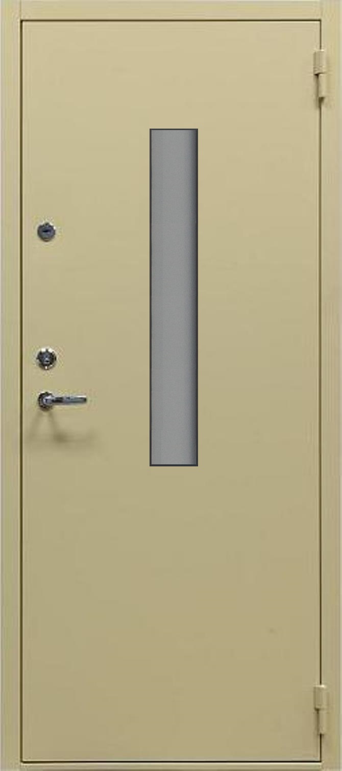 Plieninės durys PDD su langeliu 150x1000